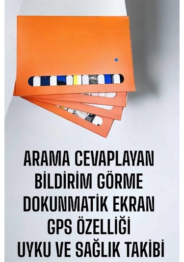 Akıllı Saat 7 Kordonlu Bildirim Görebilen Metal Kordon Gps Özelliği