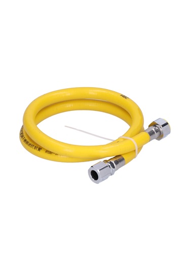 Hangfox 1m 304 Paslanmaz Çelik Gaz/şişe Gaz Borusu, Esnek Dalgalı Halka, Tek Parça Hidrolik Bağlantı, Ev Dekoru İçin, İç Dişli+takma Uç