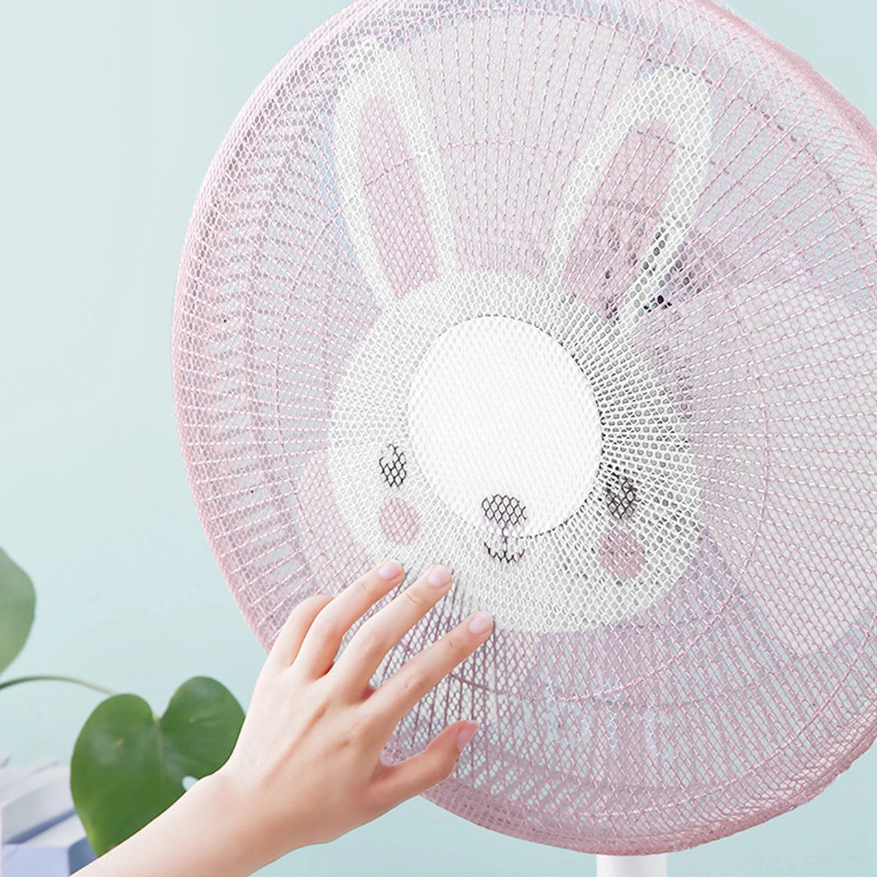 Fosenze Büyük Boy Panda Desenli Evsel Tabanlı Elektrikli Fan Koruması - Çocuk Ellerini Koruyan Toz Engelleyici Yıkama Uygun Ağızlı Kumaş Kılıfı Diğer