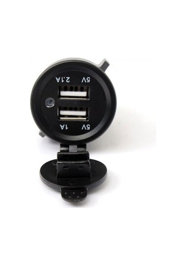 Montajlanabilir Araba Tekne İçin Dual Usb Şarj Soketi 5v 2.1a 12-24v