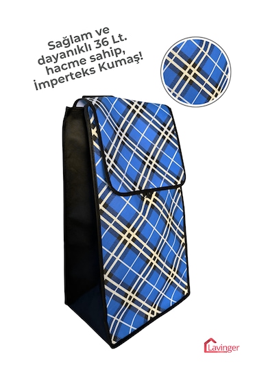 58a Pazar Arabası Plus Büyük Tekerli Mavi