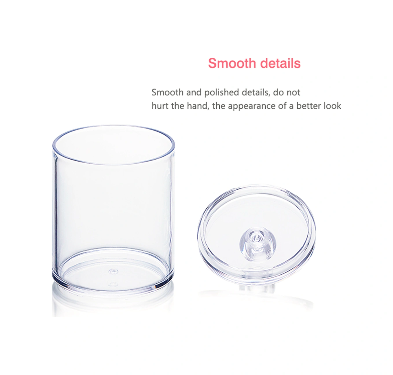 Skycity Akrilik Transparan Çift Katlı Kosmetik Saklama Kutusu - Dudak Ruj, Pamuk Yastık Ve Q-tip Depolama, Kolay Temizlenir Diğer