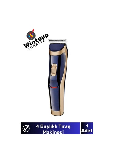 Wintoup Tıraş Makinesi Kablosuz Şarjlı 4 Başlıklı Saç Sakal Vücut Tıraş Makinesi
