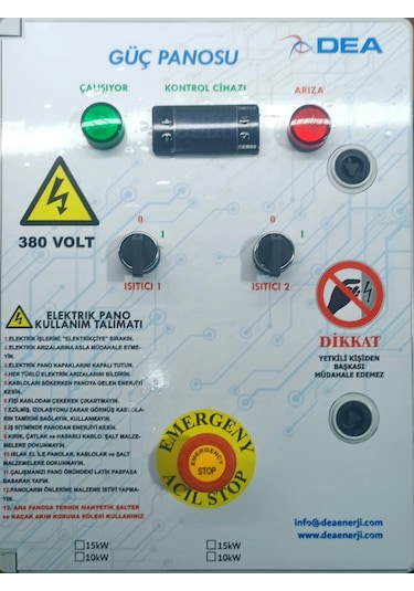 Dea 1x15kw Isıtıcı Panosu
