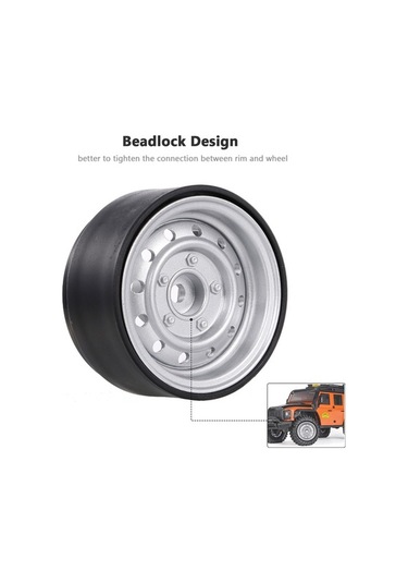 Didadodo 1/10 Rc Crawler Araçlar İçin 2 Adet Metal 1.9 İnç Jant Kapağı Beadlock - Trx4, Scx10 Uyumlu