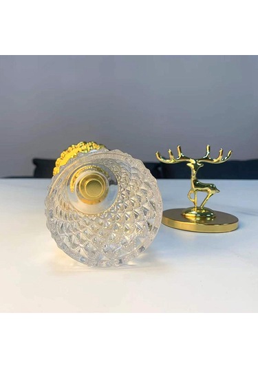 Suntek Çay Şekeri Dekoru Için Kapaklı Zarif Cam Saklama Kabı