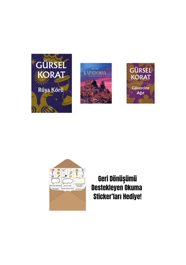 Rüya Körü + Kapadokya Ciltli + Güvercine Ağıt + Okuma Sticker'ları