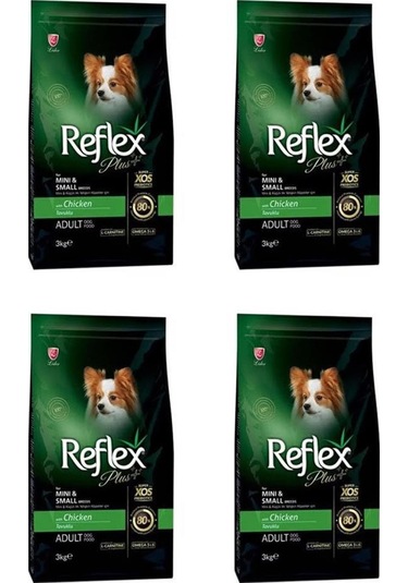 Reflex Plus Tavuklu Mini Irk Yetişkin Köpek Maması 4 x 3 KG
