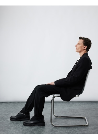 Koton Normal Bel Cep Detaylı Düğmeli Fitilli Chino Pantolon Siyah 6wam40010hk Siyah