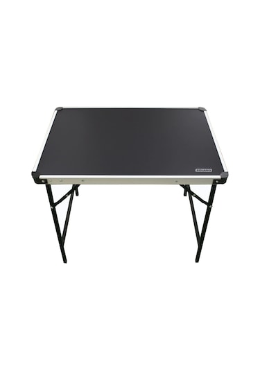 Solano Katlanır Kamp Masası Alüminyum Çerçeve Mdf Üst Tabla 48 68cm Siyah