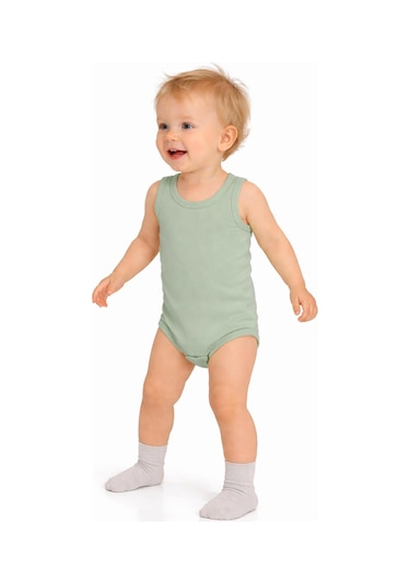 Civil Baby 3'lü Karışık Renk 3-36 Ay Çıtçıtlı Badi - Bej