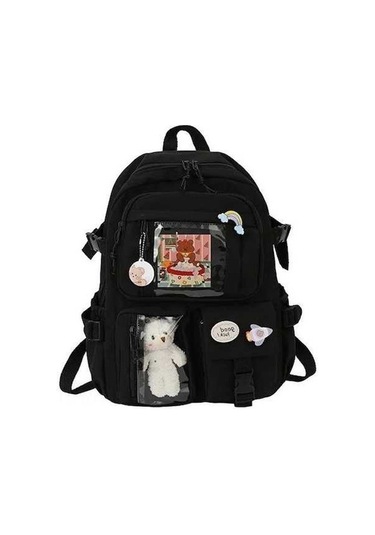 Dancemonkey Dake 2022 Kadın Su Geçirmez Okul Çantası, Siyah/ Diğer