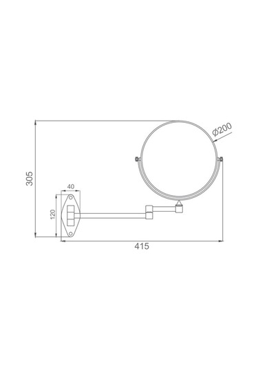 Homyl Banyo Için Dönen Duvara Monte Makyaj Aynası Tıraş Kozmetik Gümüş