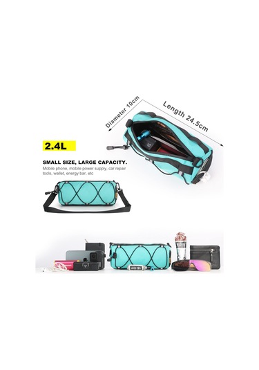 Padalink Rhinowalk Hafif Bisiklet Başlık Çantası - 2.4l Kapasite, Ayarlanabilir Omuz Askısı, Mavi Renk Mavi