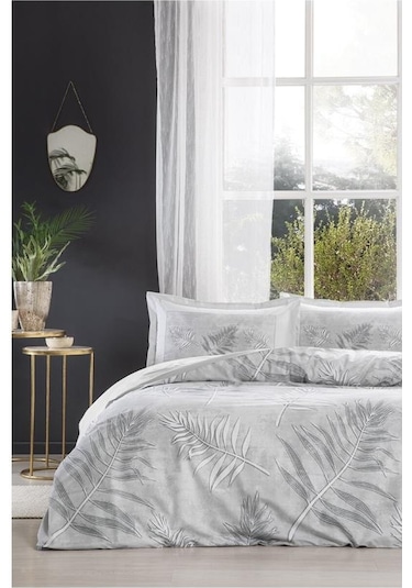 Özdilek Nevresim Takımı King Size Frunze Gri