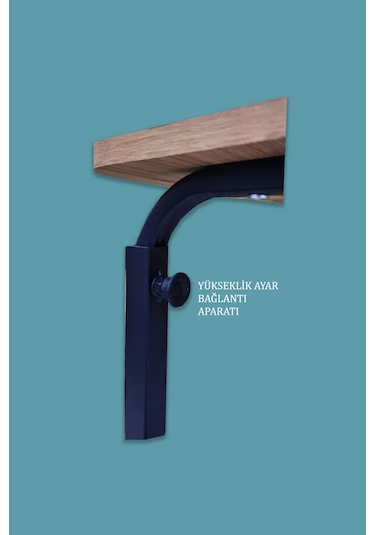 Laptop Sehpası Çalışma Masası Yükseklik Ayarlı Tekerlekli 80-40