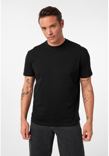 Luisa Erkek Oversize T-shirt Siyah