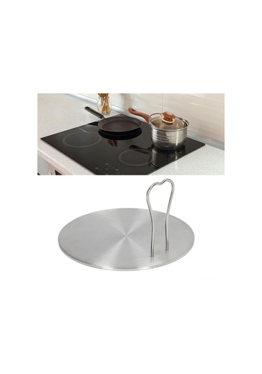 Shineyee Pratik Pişirme Yardımcısı: Çelik Isı Dağıtıcı Taban, Indüksiyon/gaz Ocakları İçin, Seramik/demir Tencere Uyumlu, Isıya Dayanıklı Kollü Tasarım