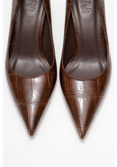 Marcus Açık Kahverengi Baskı Kadın Topuklu Ayakkabı Açık Kahverengi