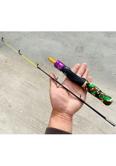 Lemestar 61cm Karbon Fiber Buz Balıkçılığı Kamışı, 2 Bölüm, 70g, Eva Sap, Çocuk Ve Gençler İçin Dayanıklı Spinning Kamışı