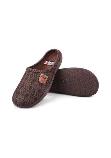 Gezer 15143 Erkek Günlük Kışlık Halı Misafir Terliği Kahve