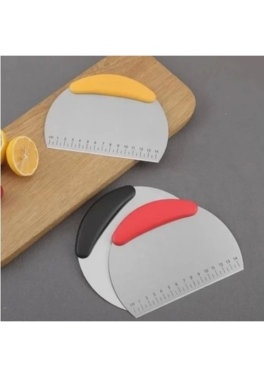 Paslanmaz Çelik Hamur Kesme Ve Şekillendirme Spatulası Çok Renkli