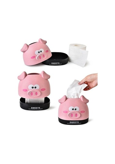 Mavi Köpek-komik Köpek Kafası Doku Kutusu Kağıt Havlu Doku Kutusu Karikatür Sevimli Ev Masa Araba Dekor Peçete Mendil Konteyner Malzemeleri