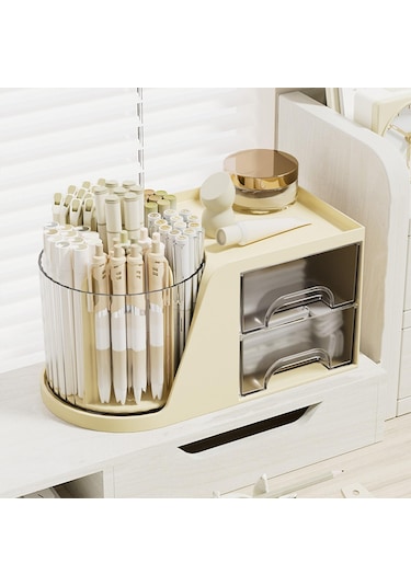 Homyl 360 Dönen Makyaj Organizatör Kalem Tutucu Çok