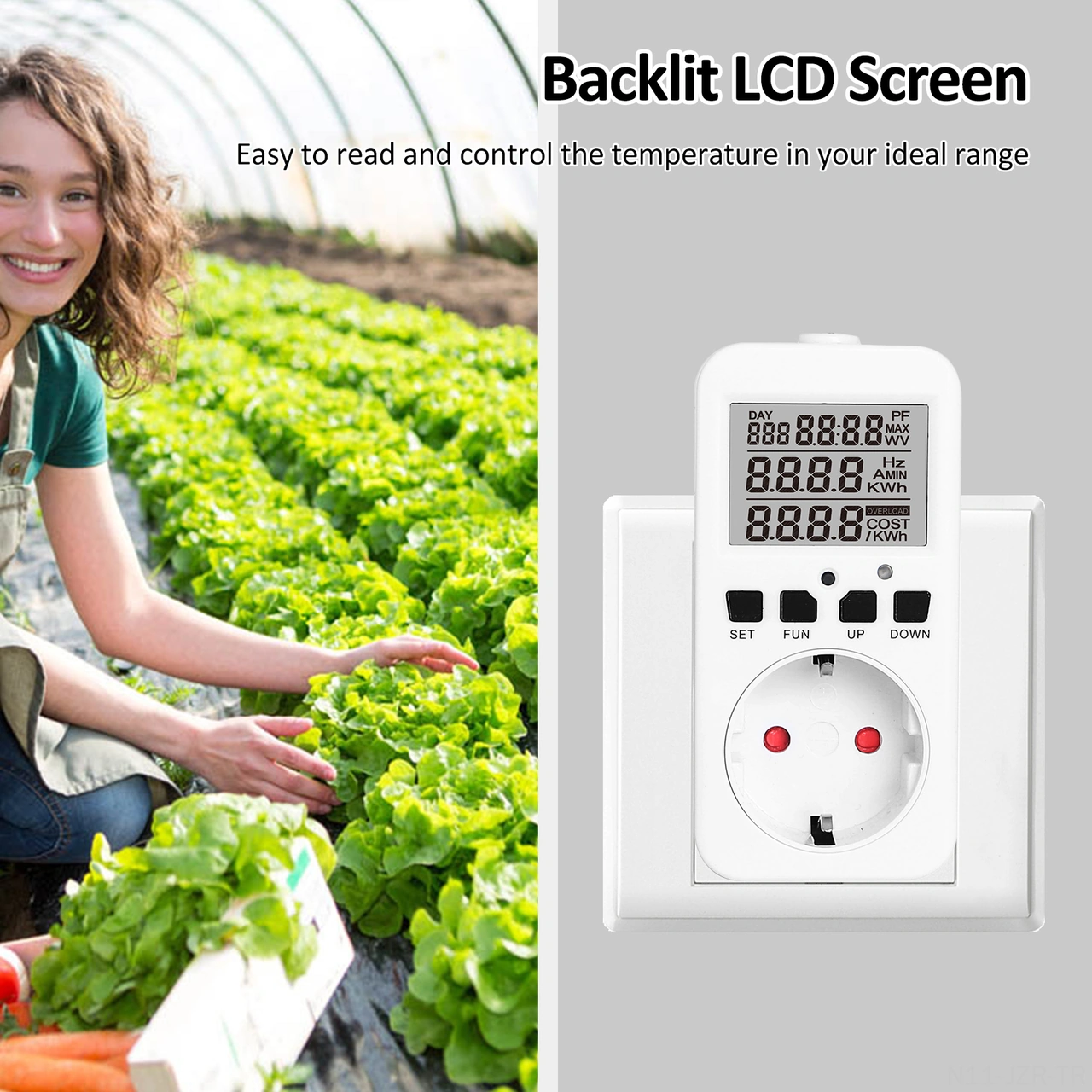 Geeroyoo Tc01 Sıcaklık Kontrol Cihazı 230v 16a, Akvaryum/pet/ısıtıcı İçin, Dış Sensörlü, Açma-kapatma Ayarı, Periyodik Zamanlama, Beyaz Avrupa Standartı