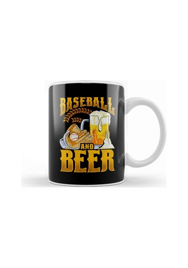 Awesome Baseball And Beer Make The Perfect Day Kupa Bardak Porselen Karışık