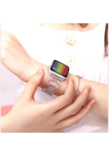 E2M Apple Uyumlu  Watch 38-40mm KRD-22 Candy Mavi Kordon