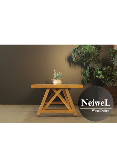Neiwel Doif Doğal Ahşap Ofis Sehpa-70-160 Açık Ceviz