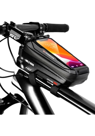 Wild Man X2 Hardshell Bisiklet Ön Gidon Çantası Kırmızı