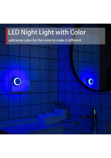 Kırmızı Gece Lambası, Fişli Led Gece Lambası, Yuvarlak, Işık Sensörü