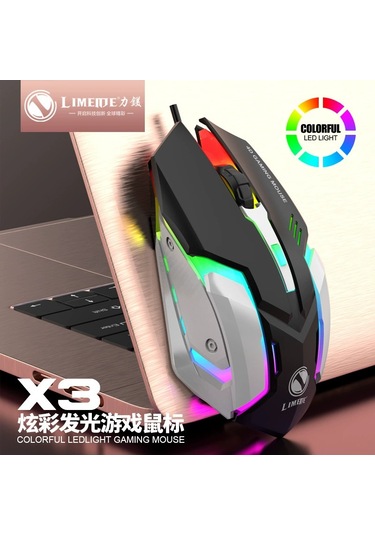 Kablolu Fare Dizüstü Bilgisayar Usb'si İş Ofis Oyunları İçin Aydınlık Bir Fareye Sahiptir Style4 Style4