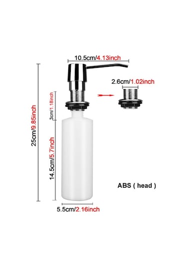 300 Ml Abs Kafa Lavabo Sabunluk Sıvı Sabun Şişesi Elle Basarak Sabun Losyon Dispenseri Mutfak Aksesuarları 300 Ml
