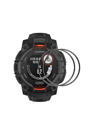 Garmin Instinct 3 İçin Amoled / Solar 45mm 2 Adet Enkay 3d Tam Kapsama Yumuşak Pc Kenar Pmma Hd Ekran Koruyucu Film