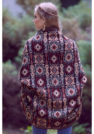 Uludağ Triko Etnik Desenli Kilim Şal