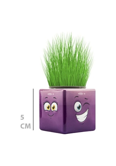 Çim Adam Mini Küp Emoji Figürlü 1 Adet Çok Renkli