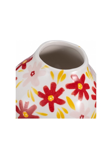 Karaca Home Spring Çiçek Desenli Vazo Kırmızı 300.23.01.0370