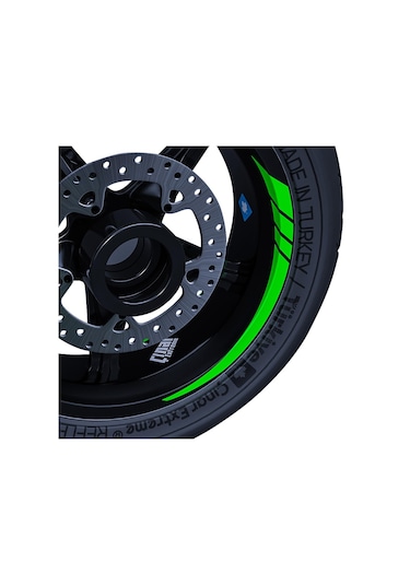 Floresan Yeşil Moto GP İç Jant Şeridi Sticker Çınar Extreme