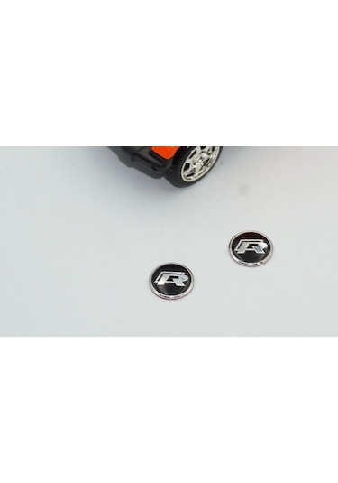 Volkswagen R Oto Anahtar 3M Metal Alaşım Logo 2Li Set
