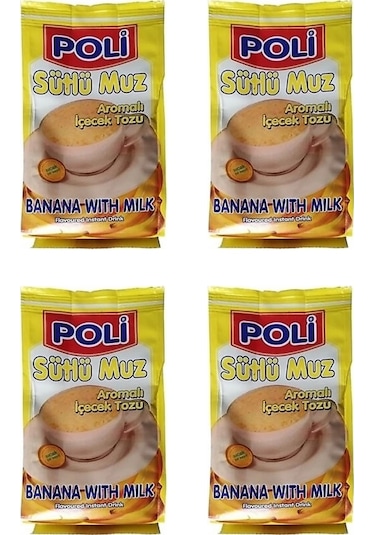 Poli Toz İçecek Sütlü Muz 250 Gr X 4 Adet 250 G