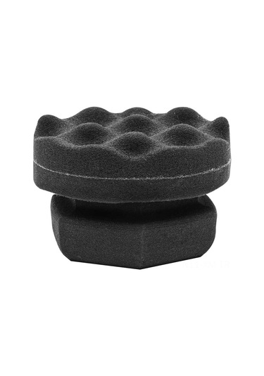 Ximistore9 11cm Büyük Boy Dalgalı Tasarım Lastik Parlaklaştırıcı Sponge - 4 Adet Siyah, El Tutusu, Tekrarlı Kullanım, El Temizliği Sağlar