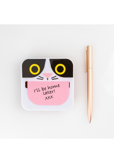 Mustard Crazy Cat   Yapışkan Not Kağıdı