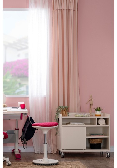 Creo Mobili Sürgü Kapaklı Organizer Smart Keson, Frenli Tekerlekli Ofis Ve Ev Komodini, Ekru