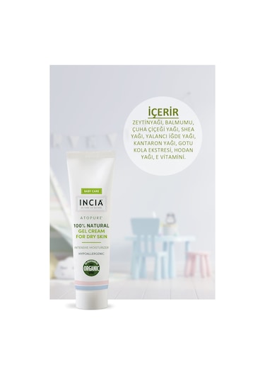 INCIA %100 Doğal Atopiğe Eğilimli Ciltler İçin Jel Krem Çok Kuru Ciltler İçin Yalancı İğde Yağı 60 ml