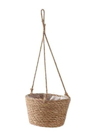 Ulzyvf Tutucu Sepeti Saksısı Saksı Renk Mekan Mekan Makrome L Jüt İç Halat Dokuma Dış Depolama Çiçek Bitki Birincil Bahçe Askılı Jk