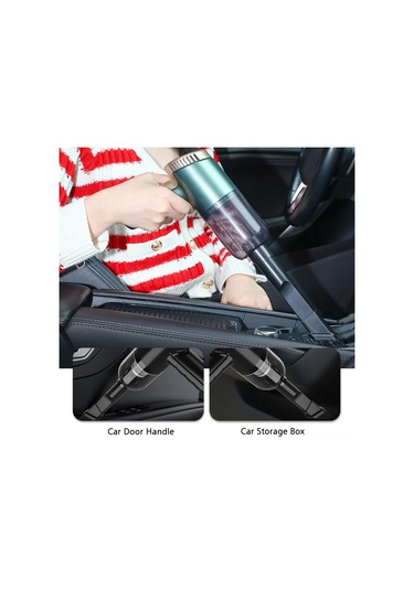 Springsun 120w 9000pa Süctionlu Kablosuz El Fırçası, Ev-araba-ofis Temizliği İçin 3'ü 1 Arada Taşınabilir Siyah Elektrikli Süpürge