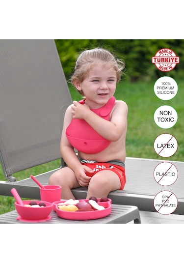 Babychefs Silikon Bebek Beslenme Seti 6 Parça-pembe